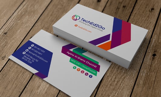 teched business card mockup