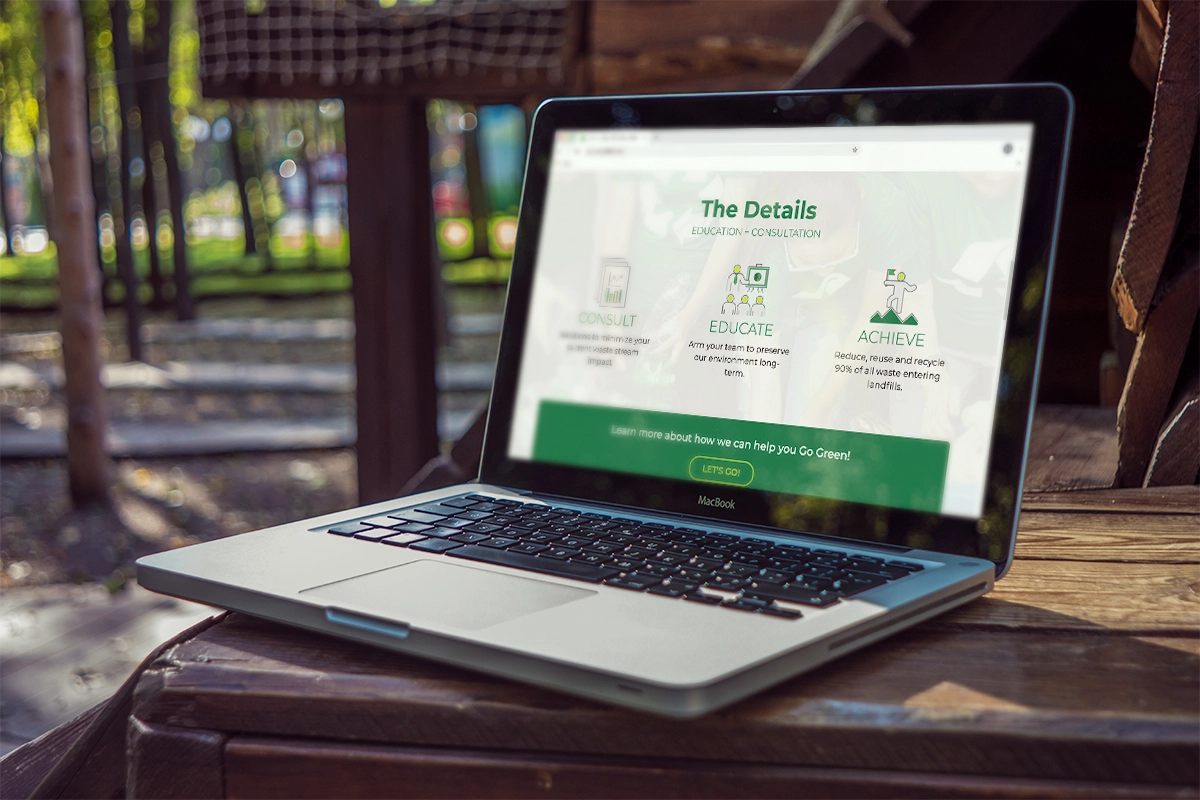 green365 website on laptop