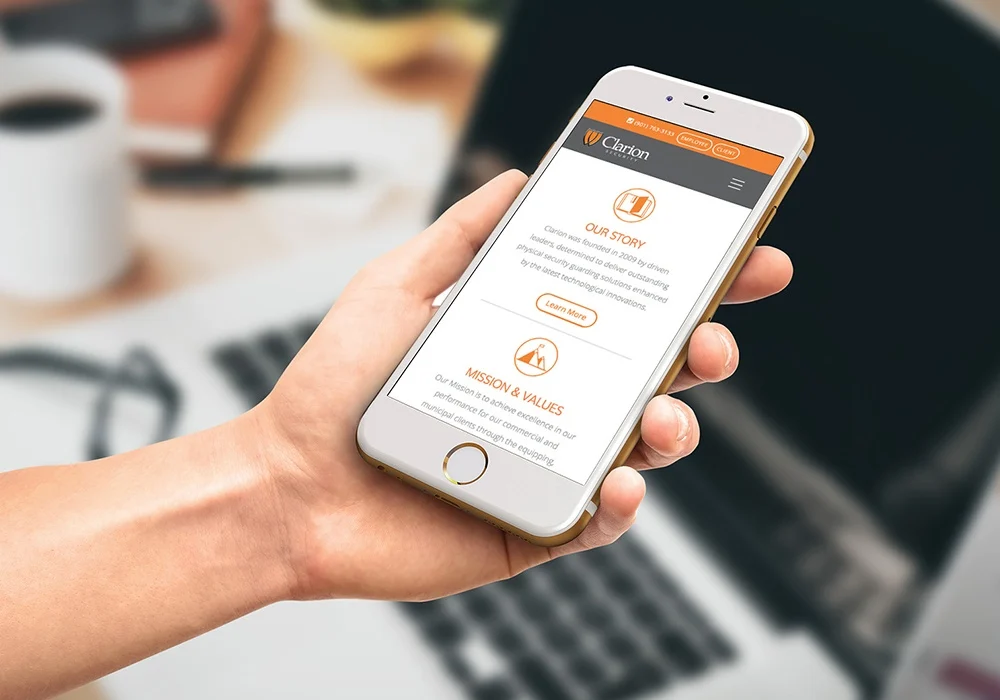 Clarion website on mobile